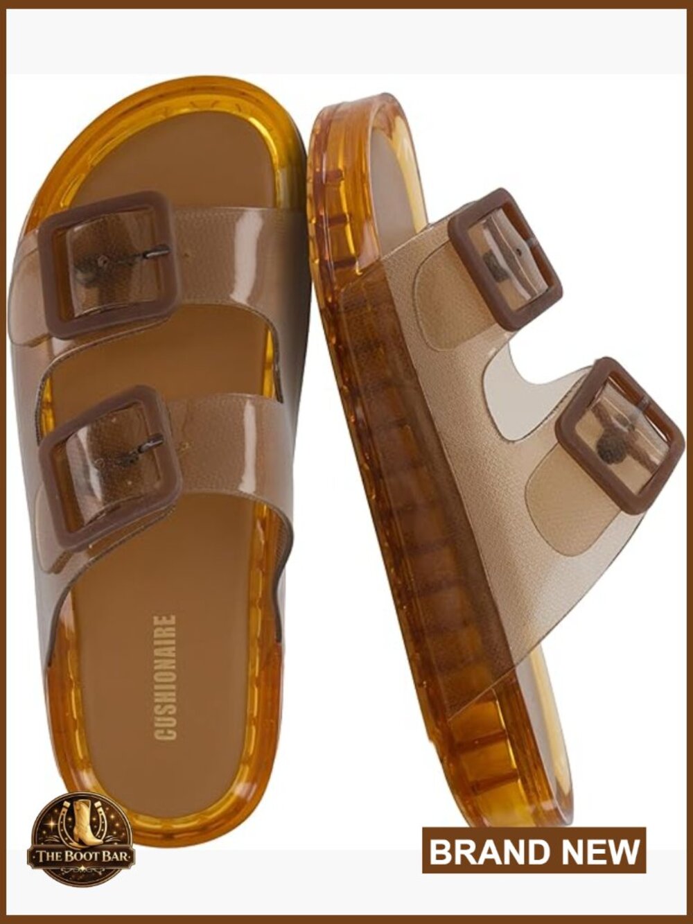 Waterproof Double Buckle Adjustable Slide Sandals Pool Beach Slides